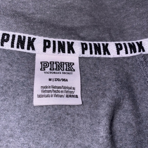 VS Pink Logo Stripe campus half zip pullover M - Picture 4 of 4